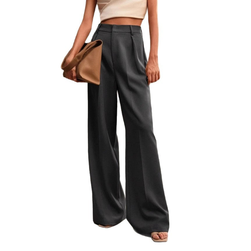 Eline’s - Vrouwen Hoge Taille Wijde Pijp Pantalon