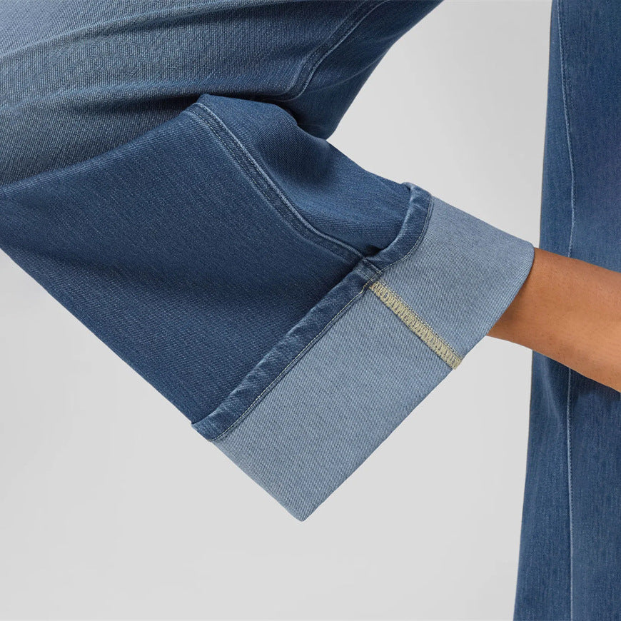 Luna’s - Vrouwen Hoge Taille Rechte Jeans met Ombuigde Zoom
