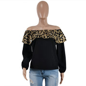 Romy’s - Vrouwen Luipaardprint Off-Shoulder Top