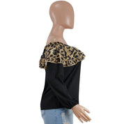 Romy’s - Vrouwen Luipaardprint Off-Shoulder Top