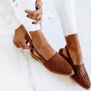 Lage schoenen met ruitpatroon bruin detailvoet