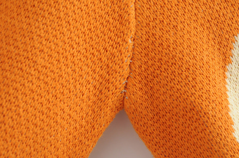 Nina’s - Vrouwen Frans Retro Kort Gebreid Vest met Reverskraag