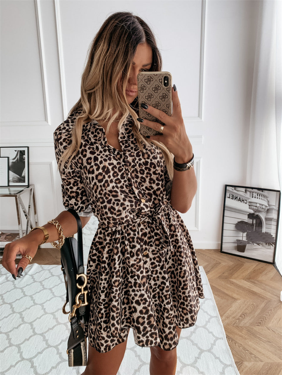 Sara’s - Vrouwen Casual Bedrukte Jurk