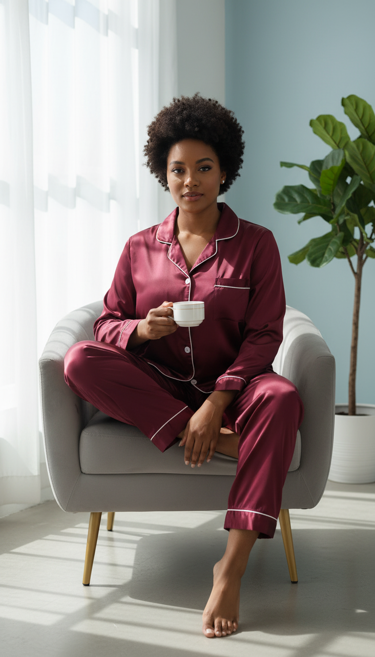 LaBellaa's Satijnen Droom - Luxe Slaapset voor Dames