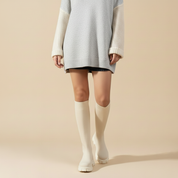 LaBellaa's Knit Laarzen: Comfortabele Kniehoge Laarzen met Dikke Zool