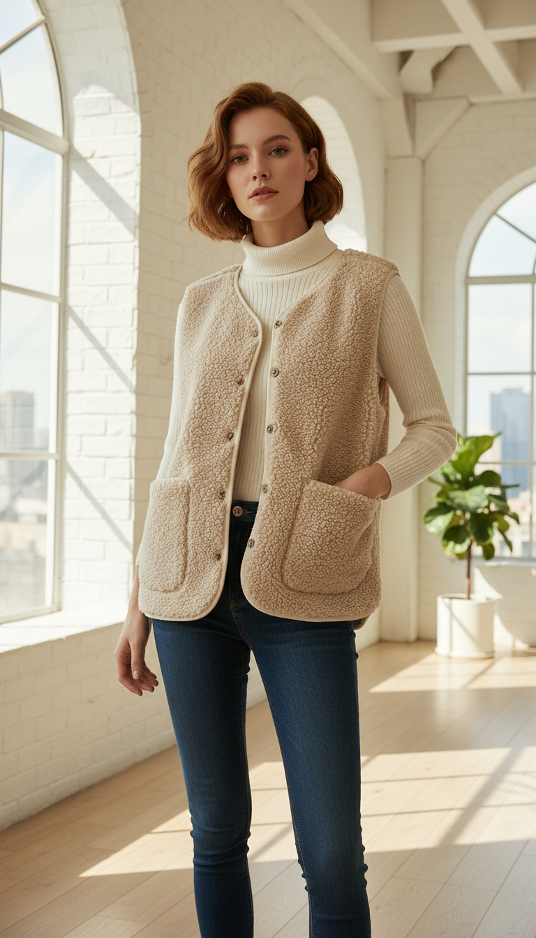 LaBellaa's Fleece Vest - Comfortabele Dames Gilet met Zakken