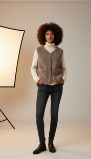 LaBellaa's Fleece Vest - Comfortabele Dames Gilet met Zakken