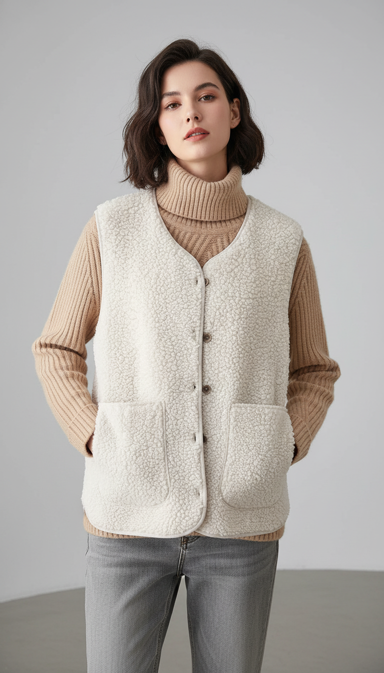 LaBellaa's Fleece Vest - Comfortabele Dames Gilet met Zakken