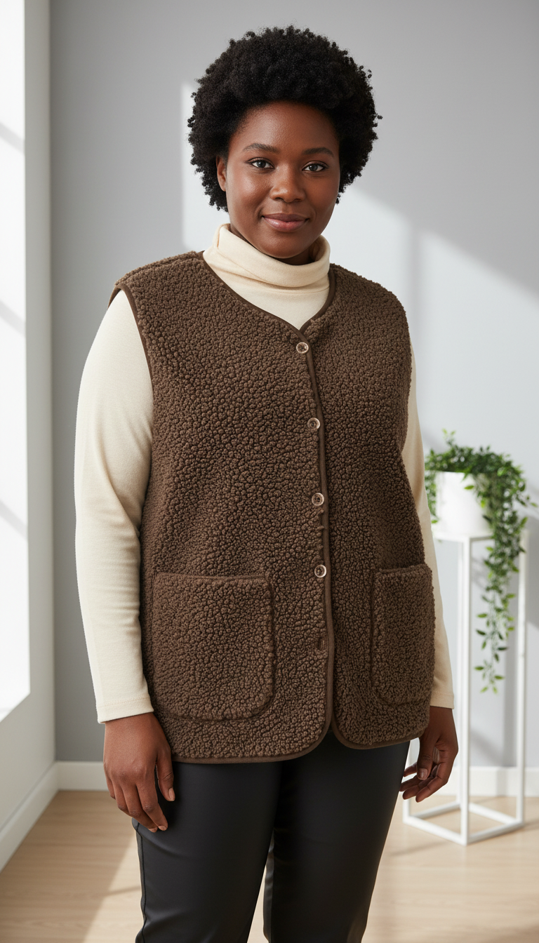 LaBellaa's Fleece Vest - Comfortabele Dames Gilet met Zakken
