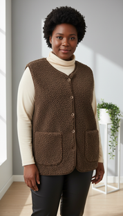 LaBellaa's Fleece Vest - Comfortabele Dames Gilet met Zakken
