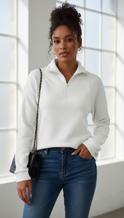 LaBellaa's Zachte Gebreide Pullover met Hoge Kraag voor Dames