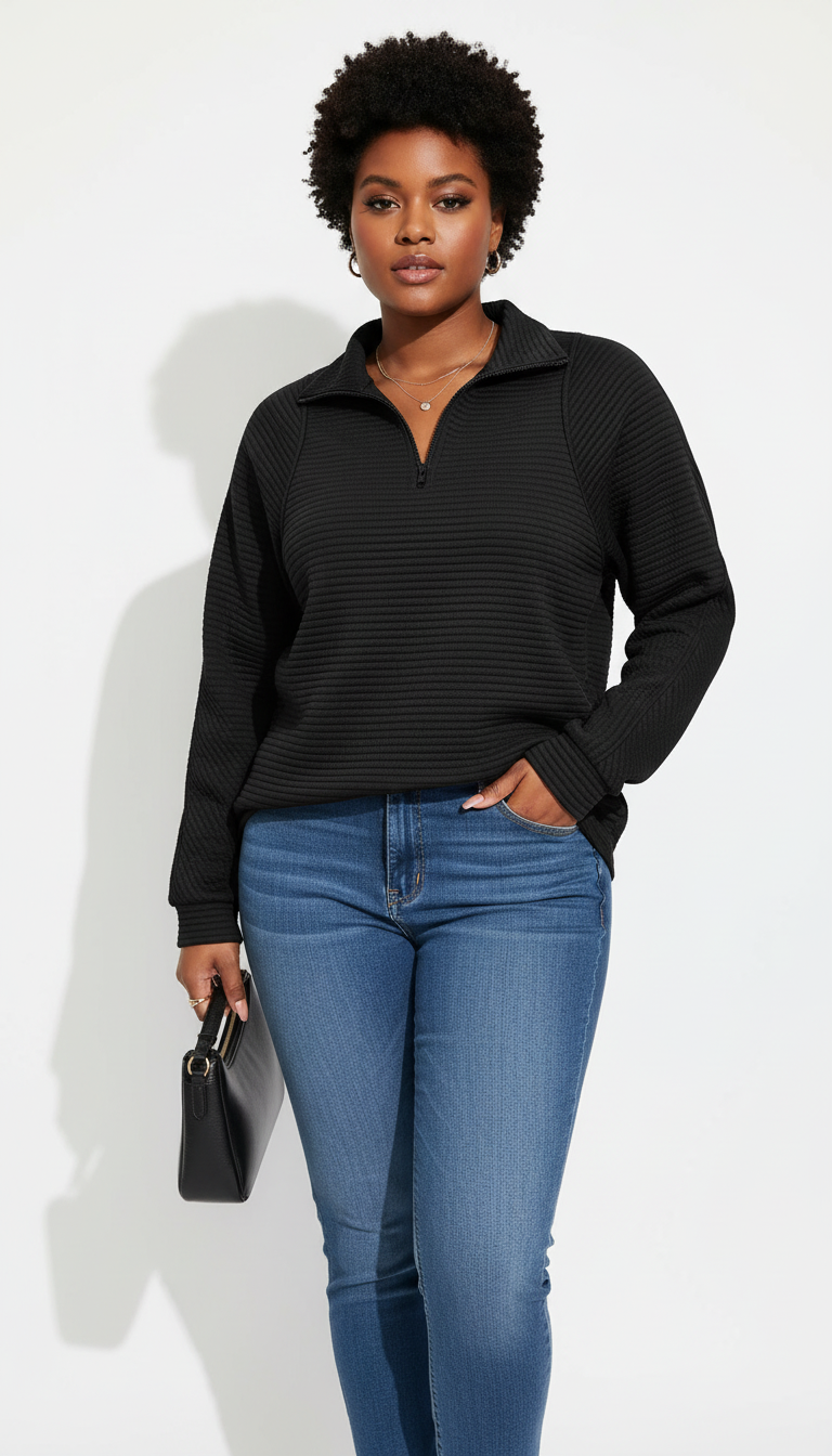 LaBellaa's Zachte Gebreide Pullover met Hoge Kraag voor Dames