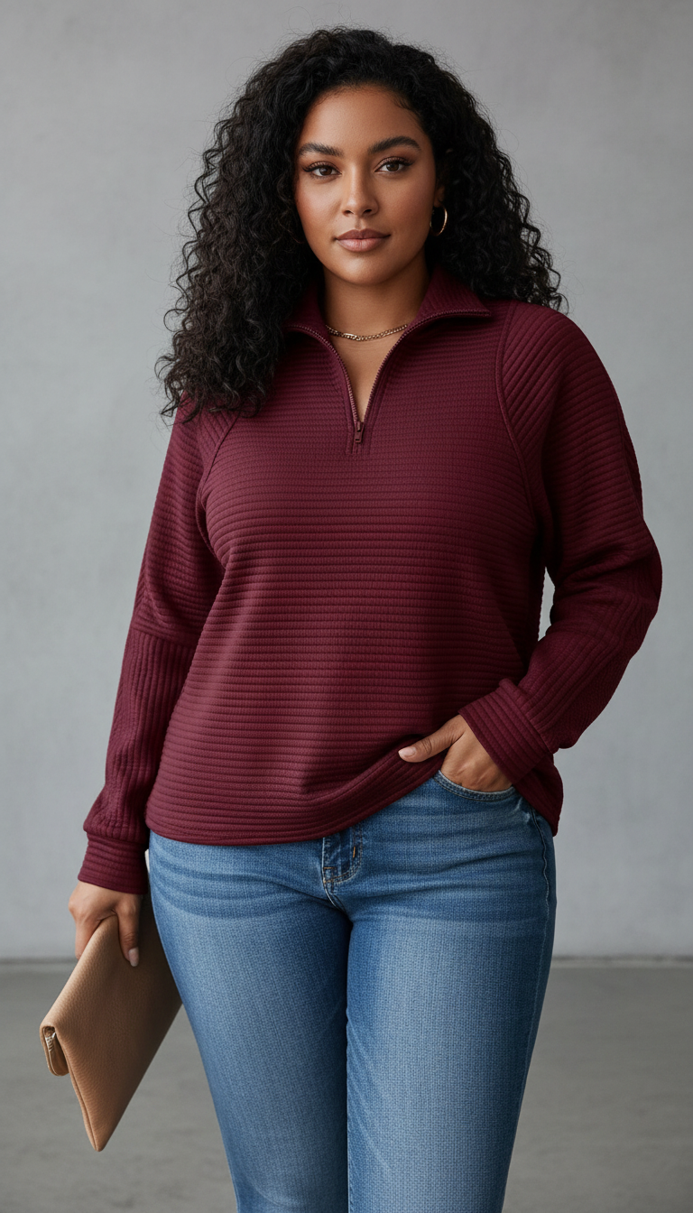 LaBellaa's Zachte Gebreide Pullover met Hoge Kraag voor Dames