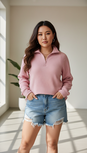LaBellaa's Zachte Gebreide Pullover met Hoge Kraag voor Dames