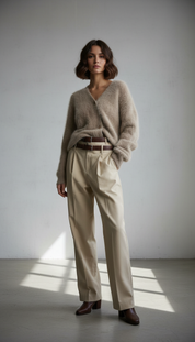 LaBellaa's Zachte Gebreide Oversized Vest voor Dames