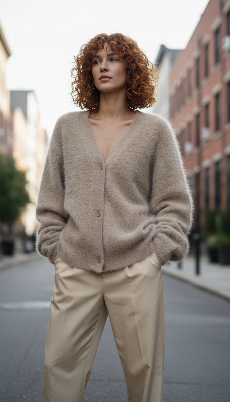 LaBellaa's Zachte Gebreide Oversized Vest voor Dames