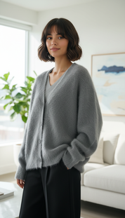 LaBellaa's Zachte Gebreide Oversized Vest voor Dames