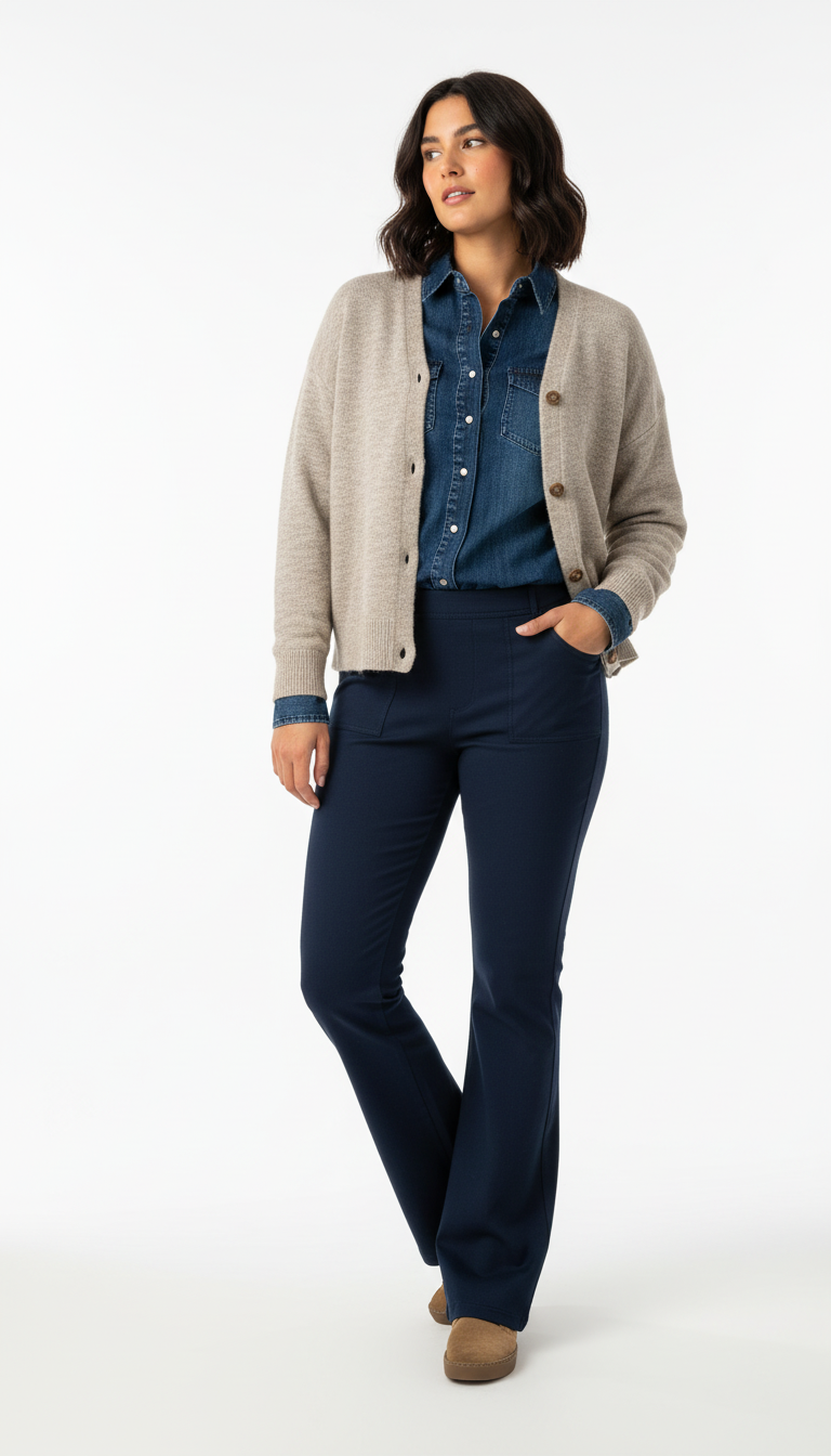 Tijdloze Denim - Vrouwen Klassieke Demin Travelbroek