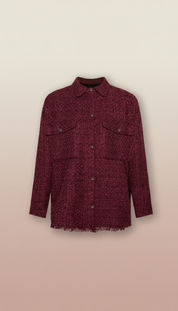 LaBellaa's - Moderne Vrouw Tweed Knoopsluiting Shacket