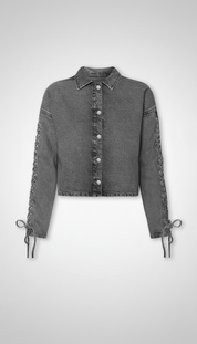 Urban Edge - Hedendaagse Vrouwen Denim Veterjack
