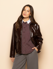 Rebel's Edge - Moderne Vrouwen Glanzende Bomberjack