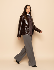 Rebel's Edge - Moderne Vrouwen Glanzende Bomberjack