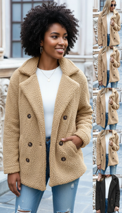 Harper's - Dames Teddybeer Fleece Stof Jas