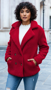 Harper's - Dames Teddybeer Fleece Stof Jas