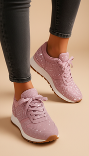 Valentino's - Dames Glitter Overlay Sneakers