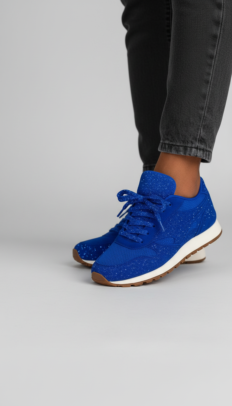 Valentino's - Dames Glitter Overlay Sneakers