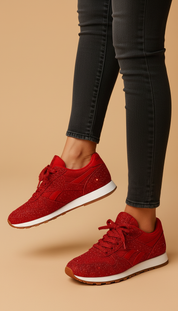 Valentino's - Dames Glitter Overlay Sneakers