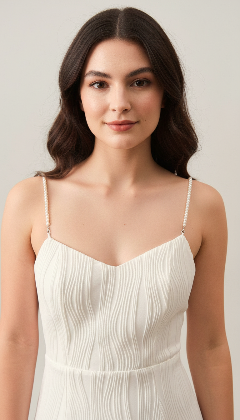 Harper's - Vrouwen Getextureerde Split Midi Jurk