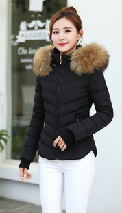 Harper's - Dames Pufferjas met Faux Bontkraag