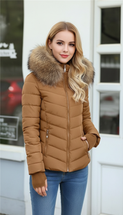 Harper's - Dames Pufferjas met Faux Bontkraag
