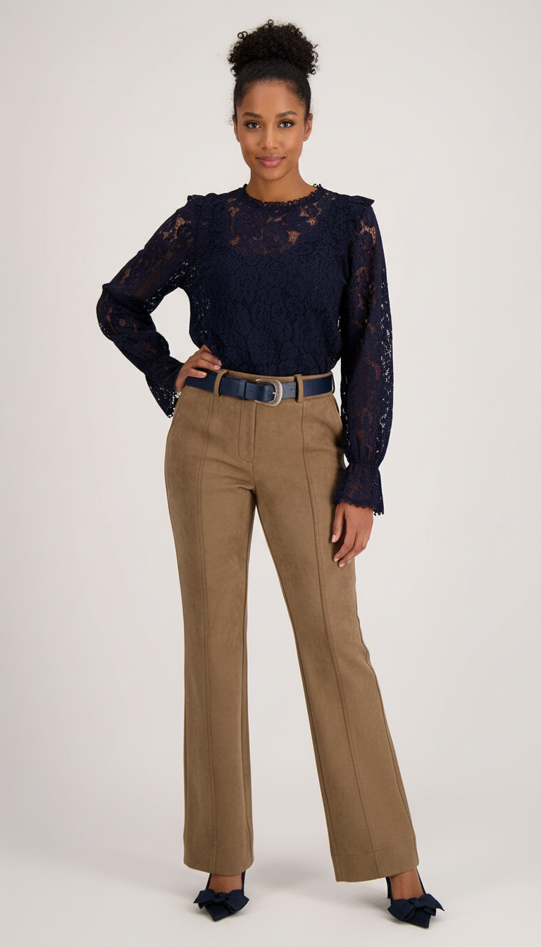 Verhoeven's - Dames  Suède-look Broek