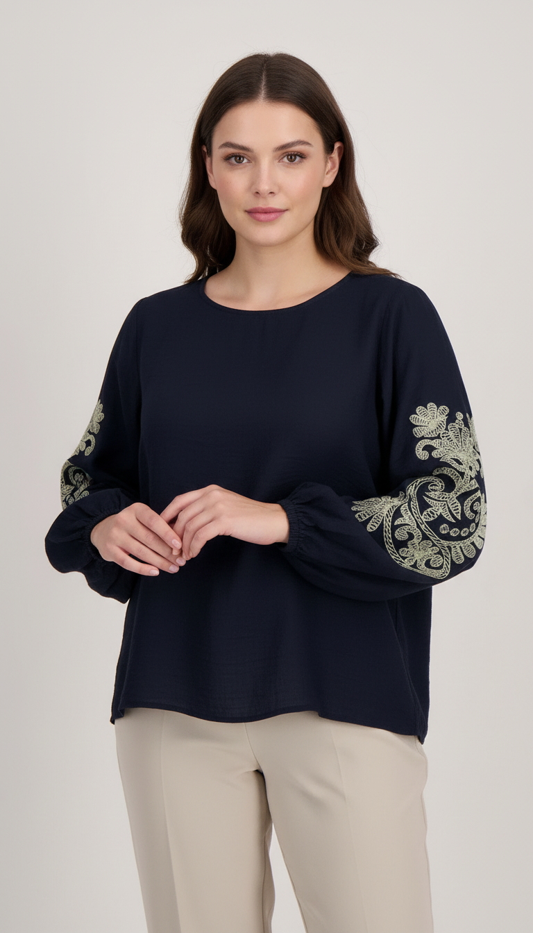 Verhoeven's - Dames Paisley Borduurwerk Blouse