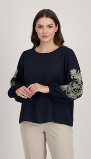Verhoeven's - Dames Paisley Borduurwerk Blouse