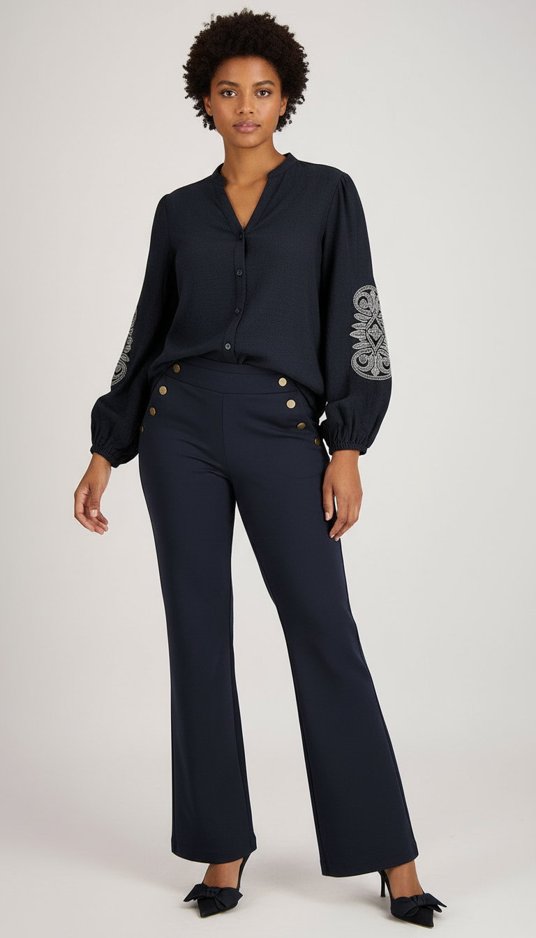 Verhoeven's - Dames Paisley Borduurwerk Blouse