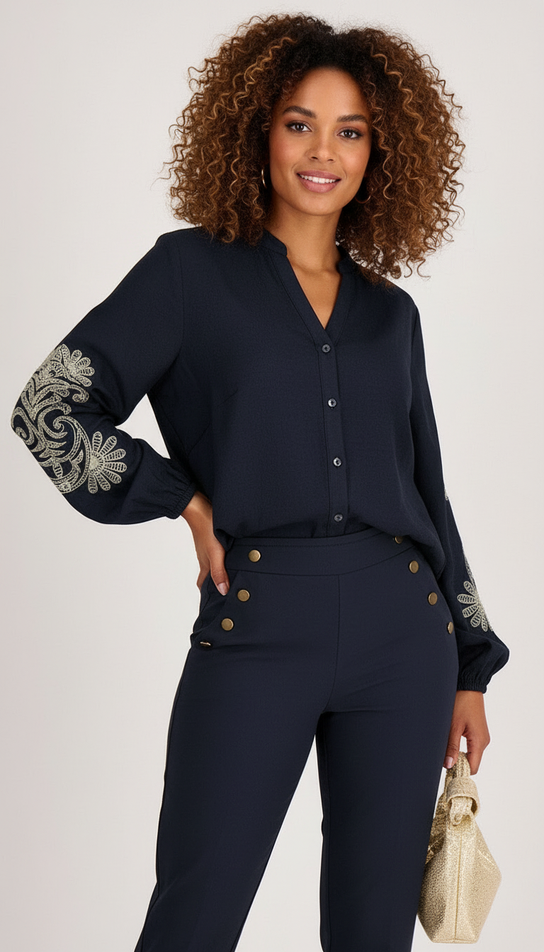 Verhoeven's - Dames Paisley Borduurwerk Blouse