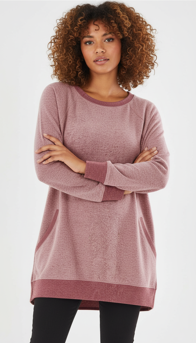 Vada's - Vrouwen Tuniek Top met Voorzakken