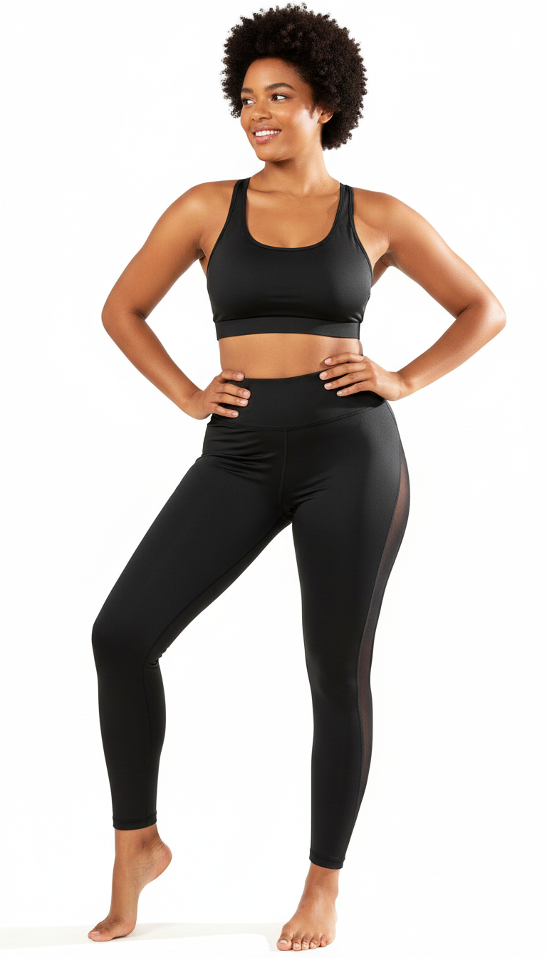 Lila's - Dames Ademende Mesh Panelen Activewear Set