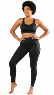 Lila's - Dames Ademende Mesh Panelen Activewear Set