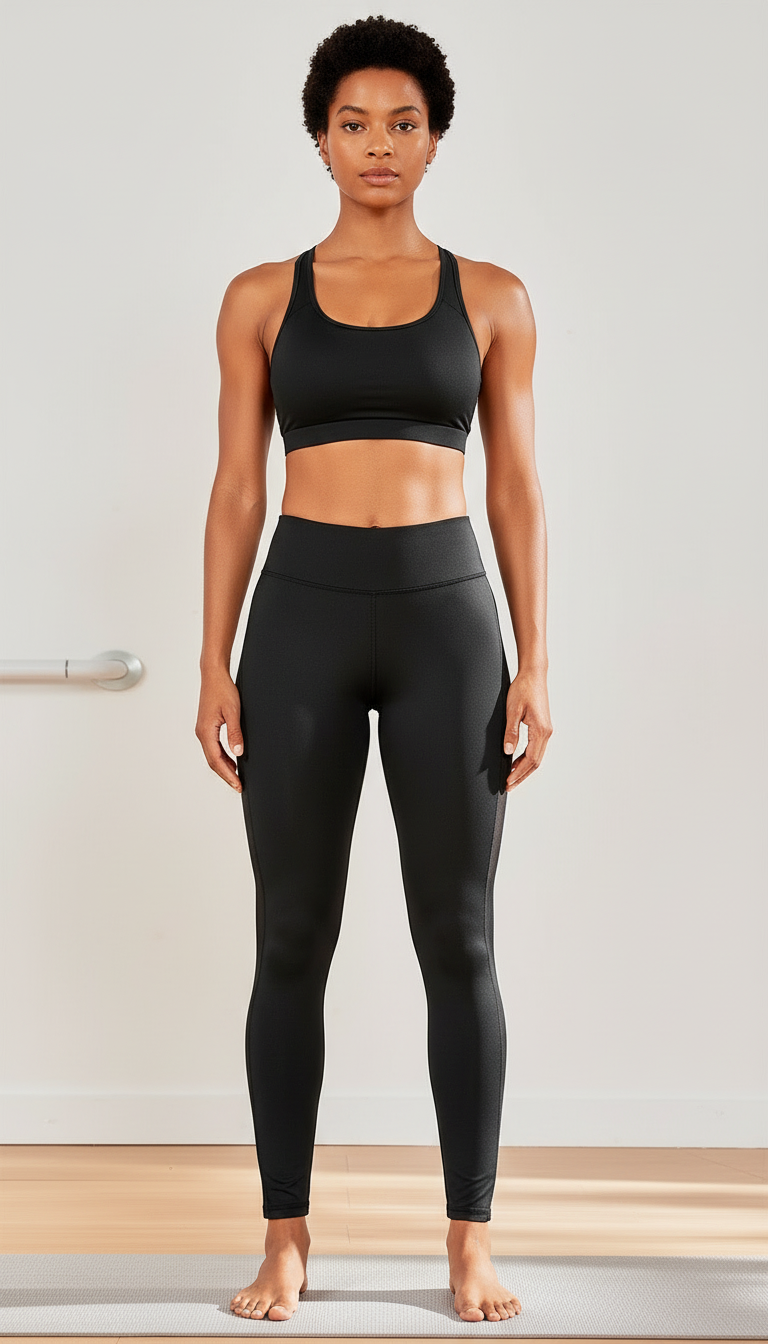 Lila's - Dames Ademende Mesh Panelen Activewear Set