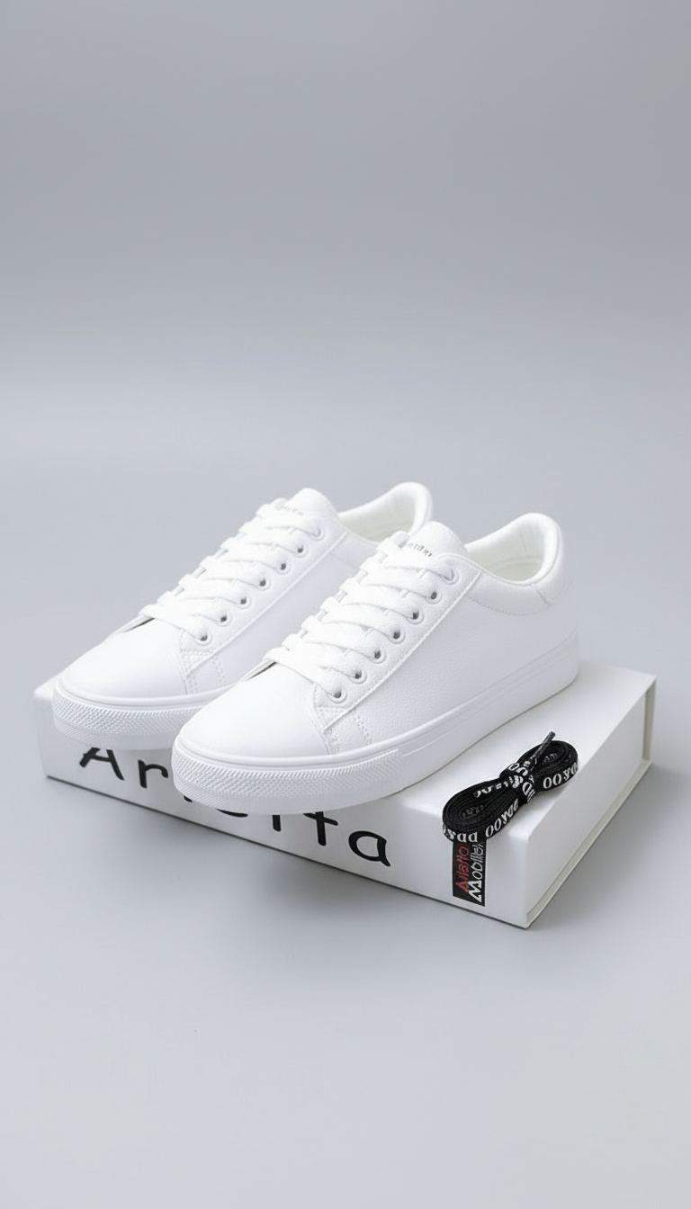 Delainey's - Vrouwen Contrasterende Hieltab Sneakers