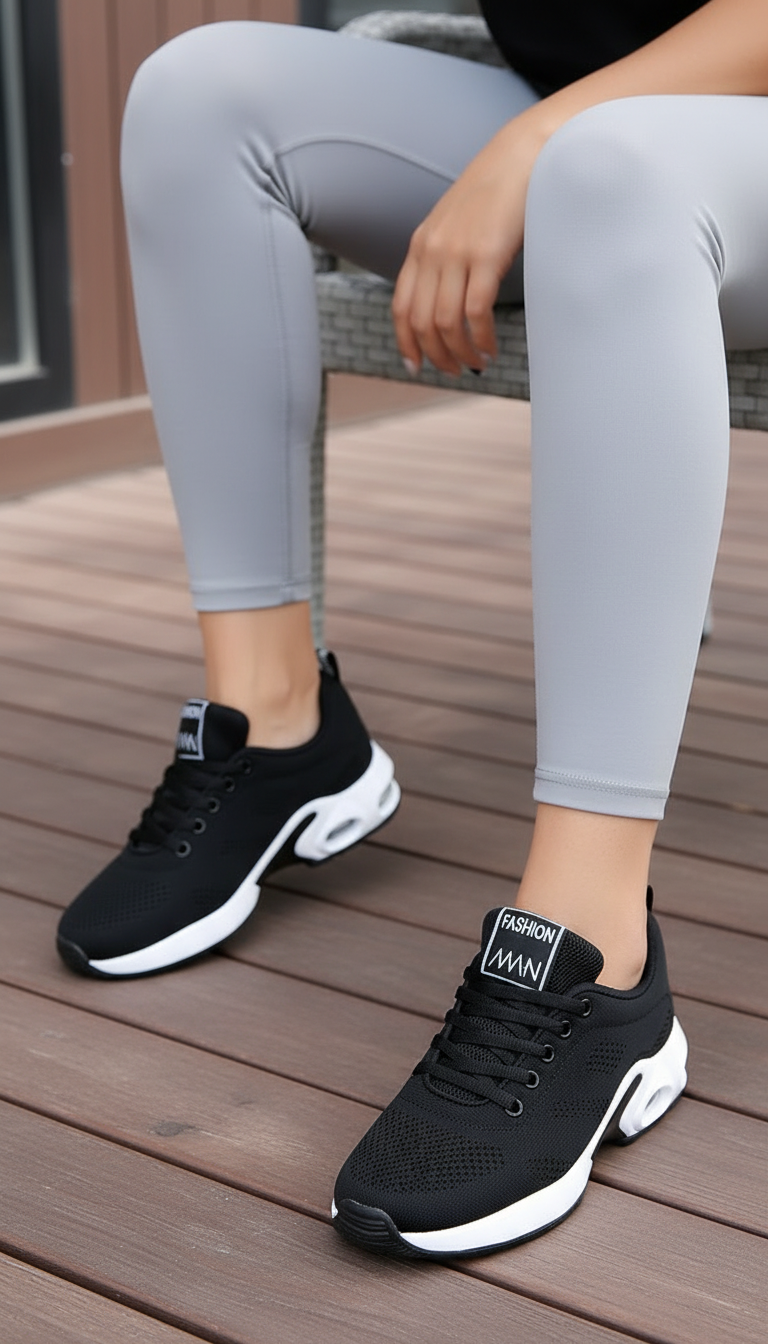 Denisse's - Dames Comfort Sneakers met Luchtkussen Zool