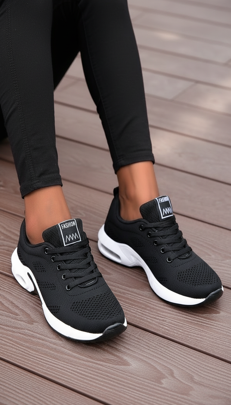 Denisse's - Dames Comfort Sneakers met Luchtkussen Zool