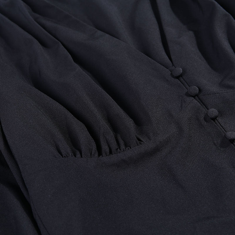 Noor’s - Vrouwen V-Hals Longsleeve Top met Knopen