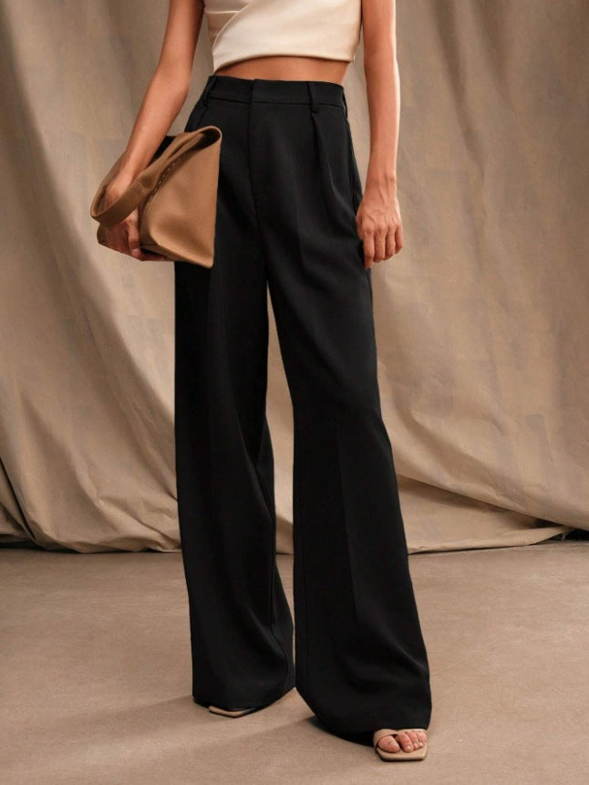 Eline’s - Vrouwen Hoge Taille Wijde Pijp Pantalon