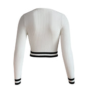 Sophie’s - Vrouwen V-Hals Longsleeve Top met Knopen