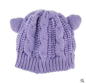 Handgemaakt 3D Kattenoren Gebreide Winter Beanie Met Oortjes